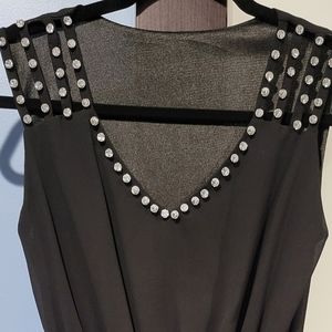 127. 3 for $35 - Black women's dress accent with glittery stones